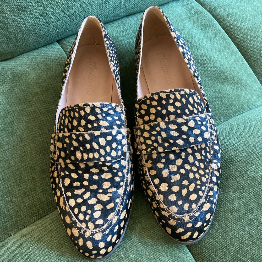 Madewell calf hair loafers! So cute !